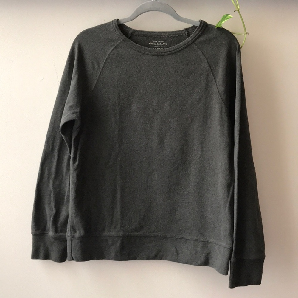 J.Crew authentic green sueded jersey